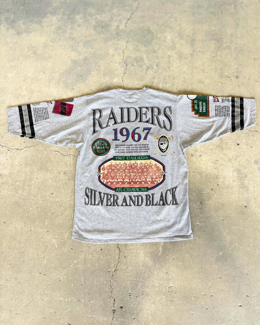 Oakland Raiders Silver and Black Tee