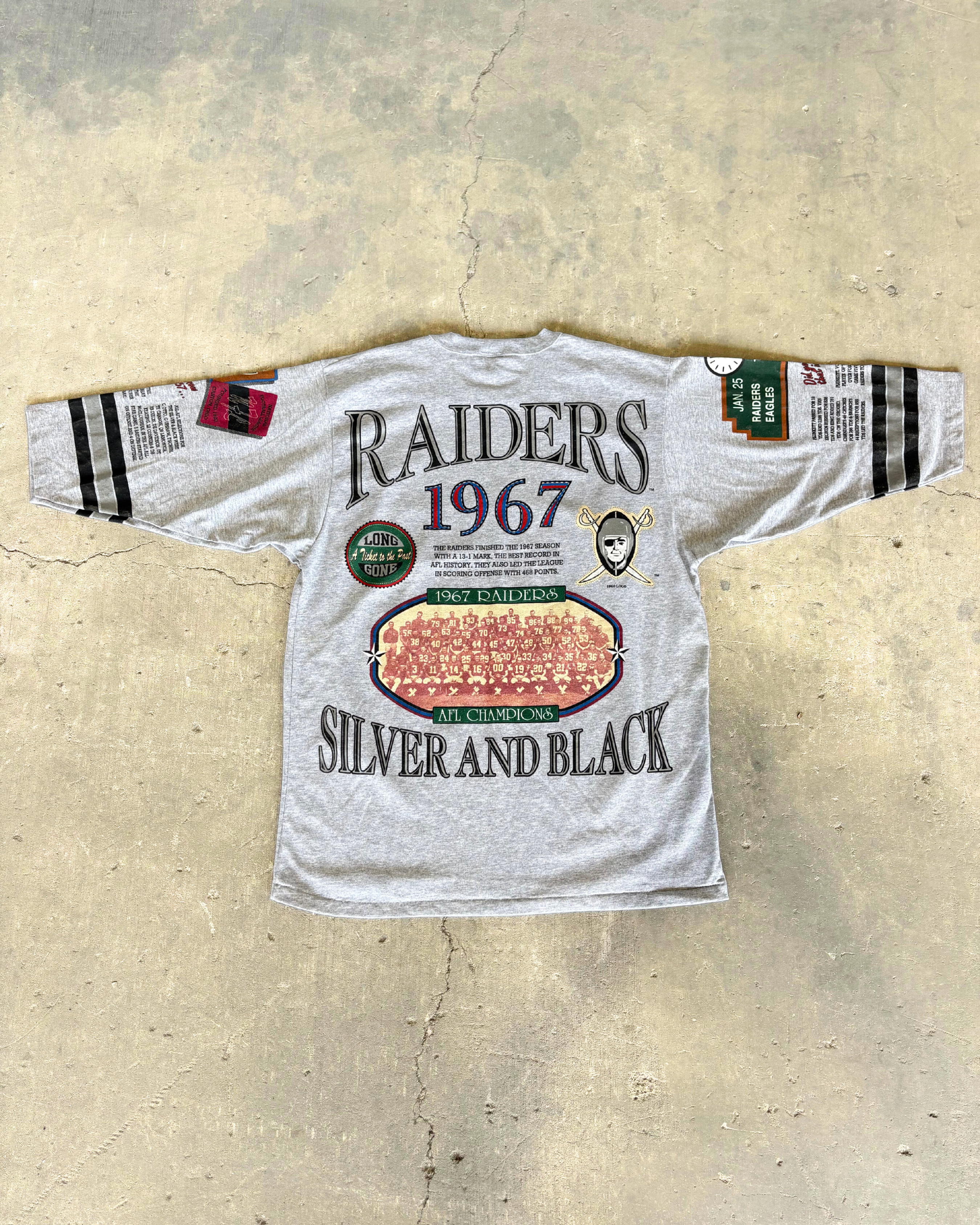 Oakland Raiders Silver and Black Tee
