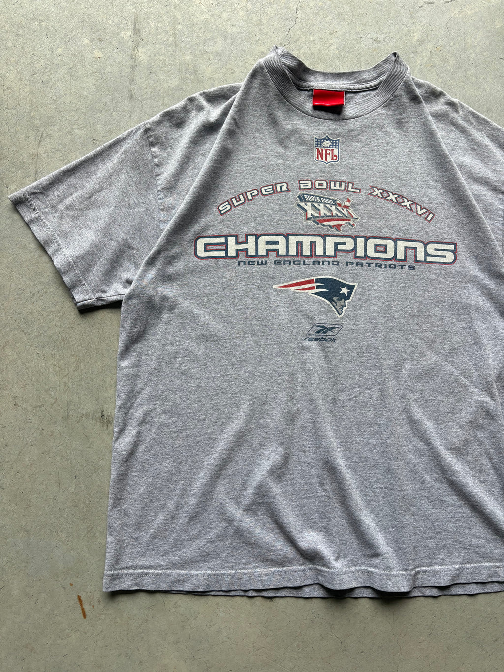 New England Patriots Super Bowl XXXVI Champions Tee