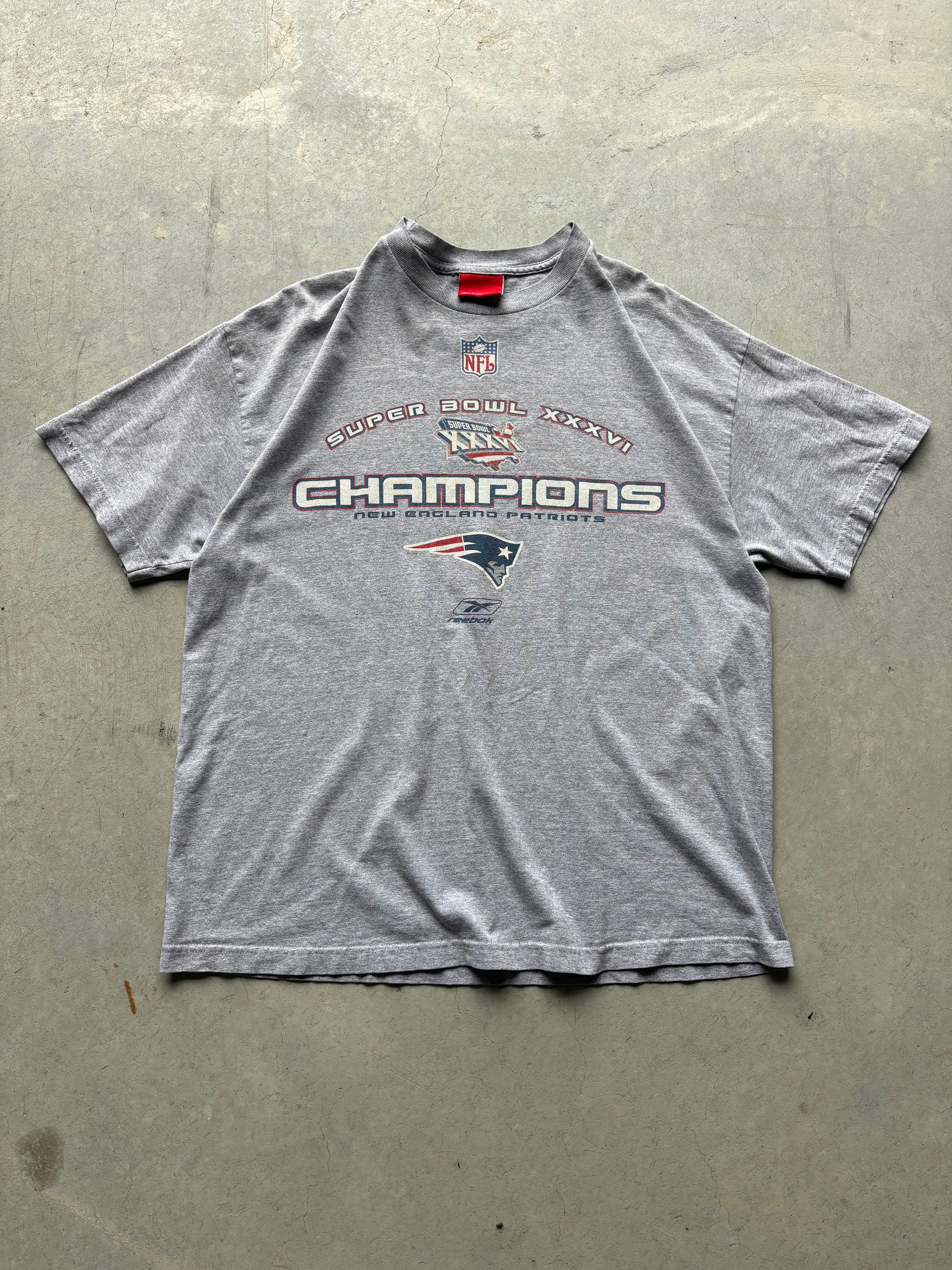 New England Patriots Super Bowl XXXVI Champions Tee